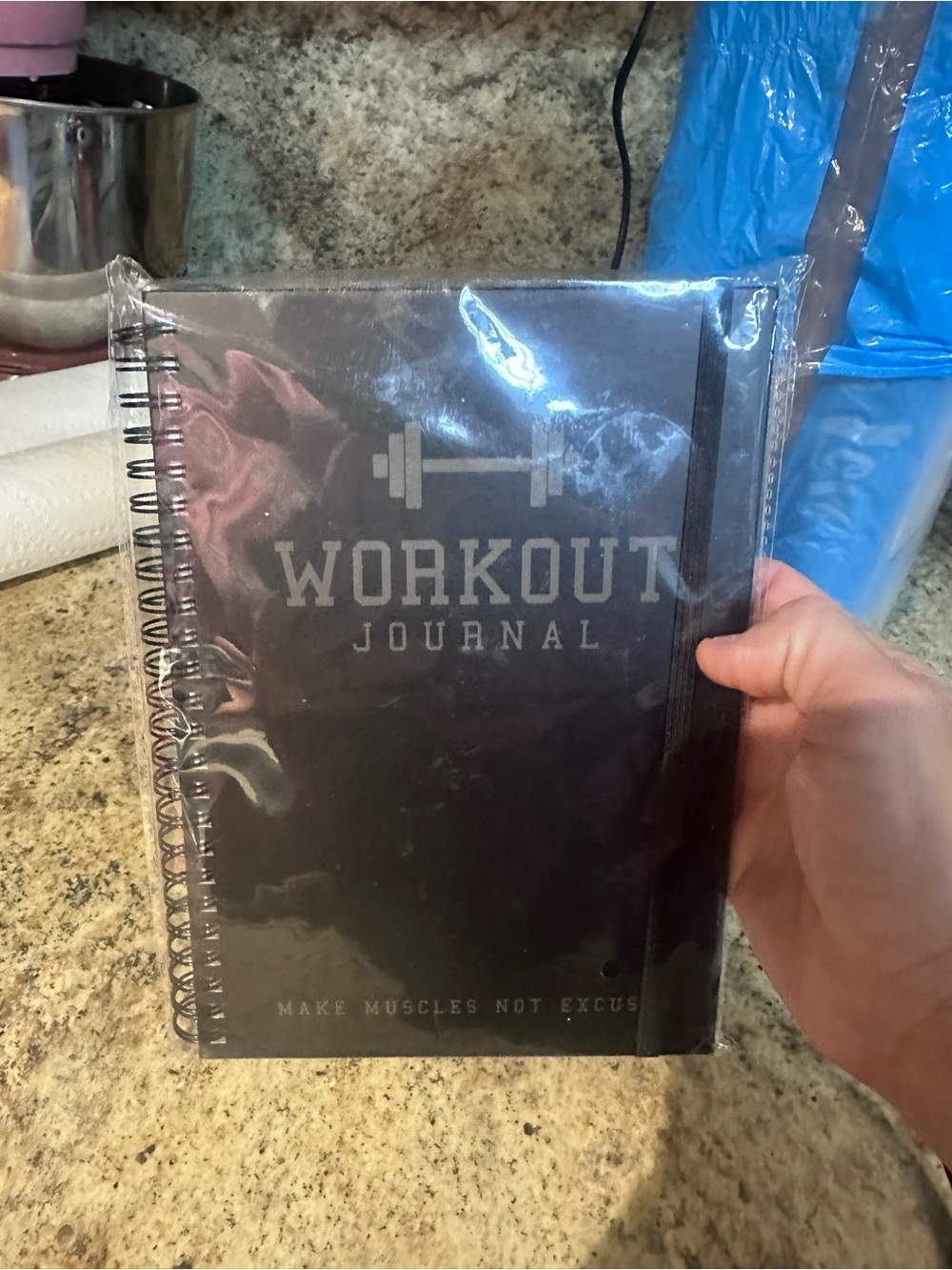 NEW ZICOTO Workout Journal Fitness Planner Gym Exercise Log Spiral Bound